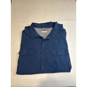 Columbia PFG Fishing Outdoors Shirt Mens 2XL Omni-Shade Long Sleeve Vented Blue‎
